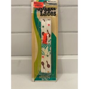 Vtg Tennis Jogger Laces Sports Racquet Stay-Ty 40 in New Old‎ Stock Sealed 1981